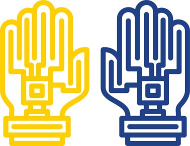 VR Eldivenleri veya Veri Eldivenleri Simgesi, vektör 