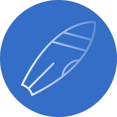 Sörf tahtası simgesinin vektör çizimi 