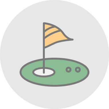 Golf simgesinin vektör illüstrasyonu 