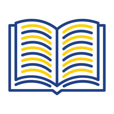 kitap simgesi, vektör illüstrasyonu basit tasarım