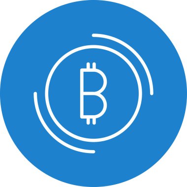 bitcoin. Web simgesi basit illüstrasyon 