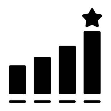 bar çizelgesi simgesi, vektör illüstrasyonu, düz tasarım