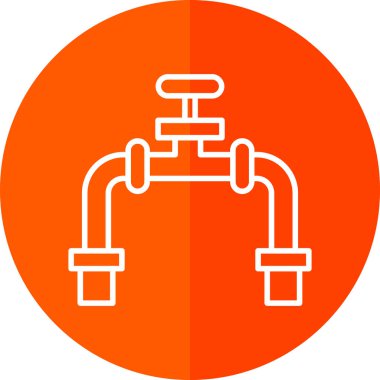 Boru simgesi, vektör illüstrasyonu basit tasarım