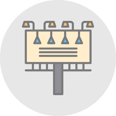 reklam panosu simgesi, vektör illüstrasyonu basit tasarım