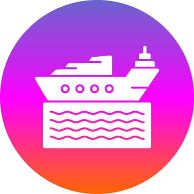 Gemi simgesi vektör illüstrasyonu 