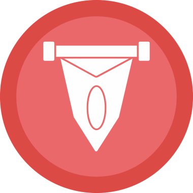 Pennant yassı ikonu. Mobil konsept ve web tasarımı için spor işareti. 