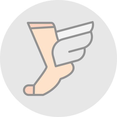 bacak vektörü düz renk simgesi