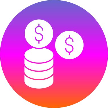 Sikkeler vektör düz simgesi