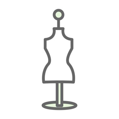 Manken düz vektör simgesi