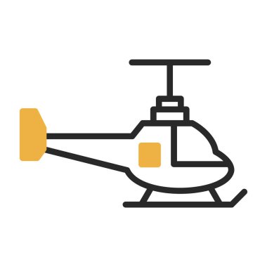 Helikopter. Web simgesi basit illüstrasyon