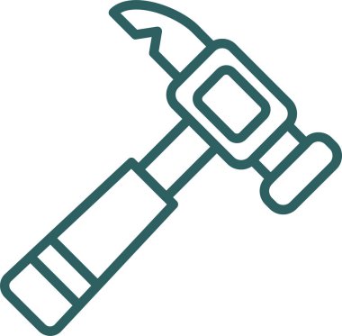 Çekiç simgesi, vektör illüstrasyonu basit tasarım