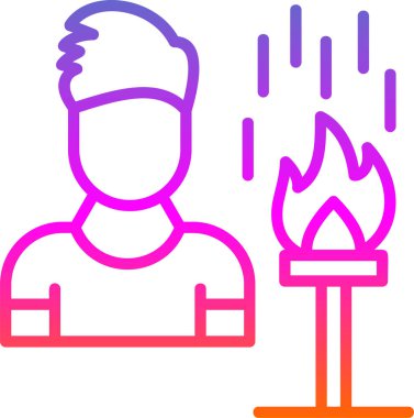 Alevler. Web simgesi basit illüstrasyon