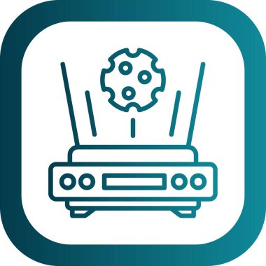 router simgesi soyut arkaplan grubunda izole edildi