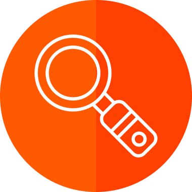 Büyütme cam simgesi renk ana hatları vektörü 