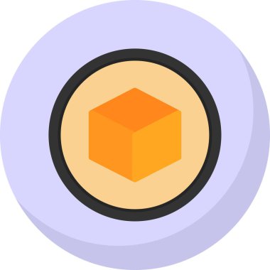 Küp simgesi, vektör illüstrasyon tasarımı