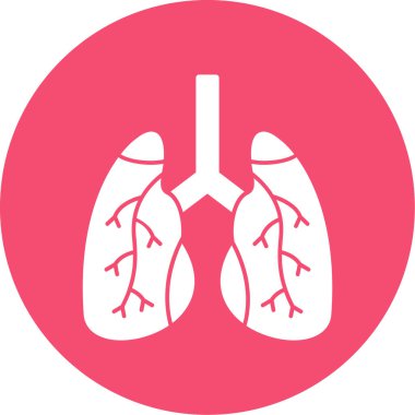 akciğerler web simgesi basit illüstrasyon 