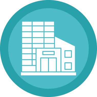 Basit Alışveriş Merkezi simgesi, vektör illüstrasyonu