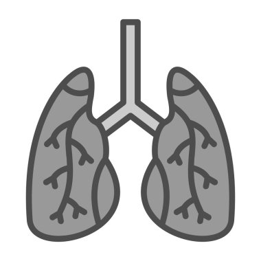 akciğerler web simgesi basit illüstrasyon 