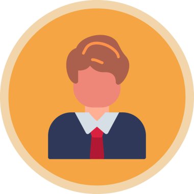 Yönetici düz simgesinin vektör illüstrasyonu 