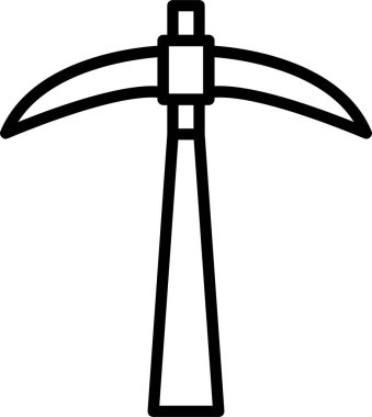 Kazma simgesi vektörü. düz resimleme                        