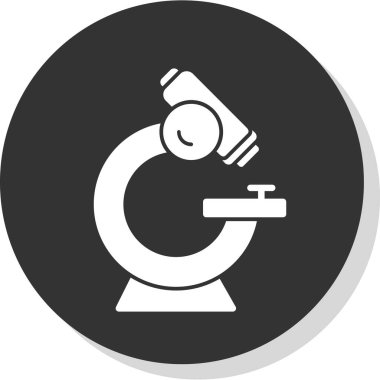 mikroskop simgesi, vektör illüstrasyonu basit tasarım