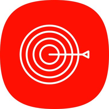 Hedef simgenin vektör illüstrasyonu 