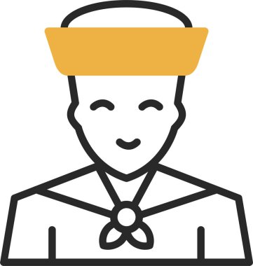 Denizci. Web simgesi basit illüstrasyon