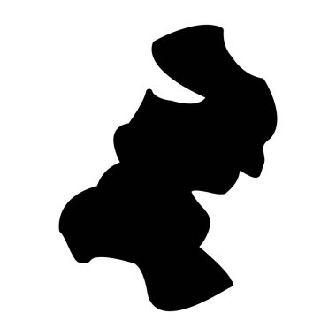 Şapkalı bir adamın siyah beyaz silueti..