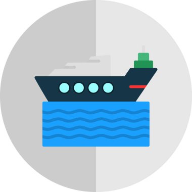 Gemi simgesi vektör illüstrasyonu 