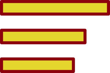 menü düz simgesi, vektör illüstrasyonu