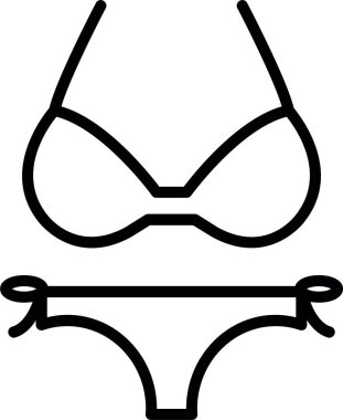 Bikini simgesinin vektör illüstrasyonu