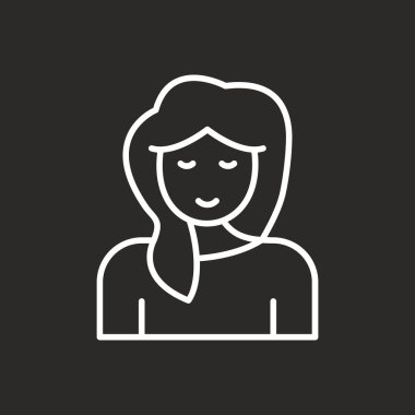 kız simgesi, vektör illüstrasyonu 