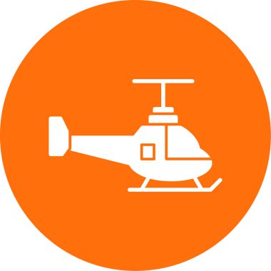 Helikopter. Web simgesi basit illüstrasyon