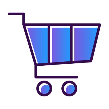 Alışveriş arabası ikonu, illüstrasyon 