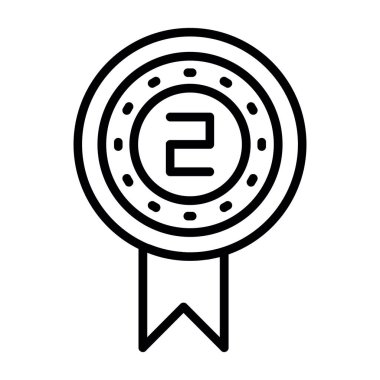 Ödül rozeti ikonu. Beyaz arkaplanda izole edilmiş web tasarımı için özet ödül vektör simgesi