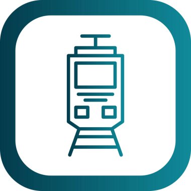 tren simgesi, vektör illüstrasyonu basit tasarım