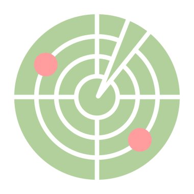 Radar modern simgesinin vektör illüstrasyonu              