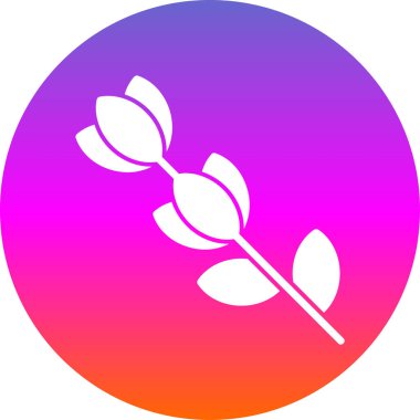 Bir çiçek simgesinin vektör illüstrasyonu