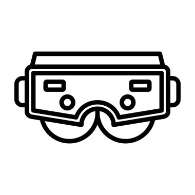 Vektör içinde vr gözlük simgesi.