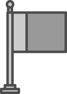 bayrak düz simge vektör çizim