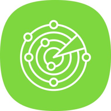 Radar modern simgesinin vektör illüstrasyonu              