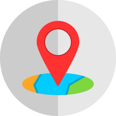 harita işaretleyici simgesi, vektör illüstrasyonu basit tasarım