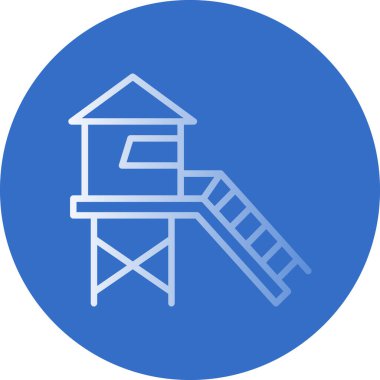 Cankurtaran kulesi simgesinin vektör çizimi                                    