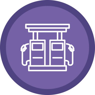 benzinlik ikonu vektör illüstrasyonu 