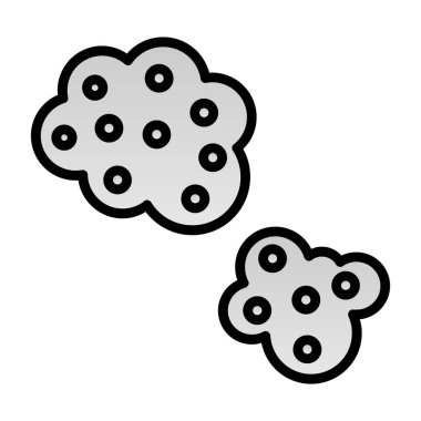 Bakteri simgesi. Web için basit bakteri vektör simgeleri çizimi