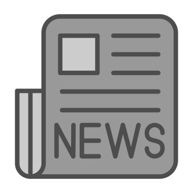 haber simgesi, gazete sembolü, vektör illüstrasyonu