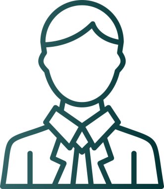 Benzersiz erkek öğretmen vektör çizgisi simgesi