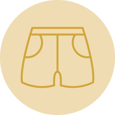 Yüzme şortu simgesi, vektör illüstrasyonu basit tasarım