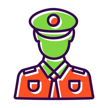 Askeri Miğfer. Basit illüstrasyon