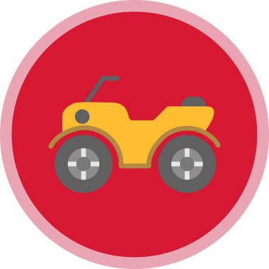 ATV araba simgesi vektör illüstrasyonu 